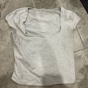 Garage Light Gray Square Neck Tee